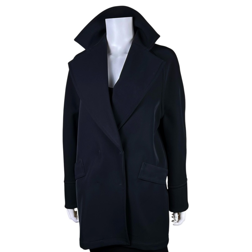 H&M Oversized Nylon Double Breasted Jacket Blazer Coat - Picture 4 of 9
